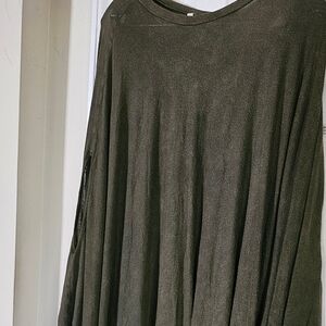Flowy Dark Green Poncho